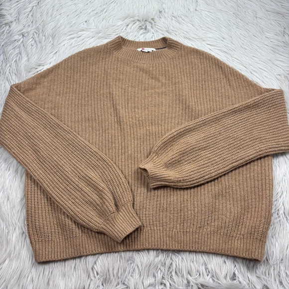 Boden Sweaters - Boden Women's US 6 Tan Relaxed Wool Blend Crew Sweater